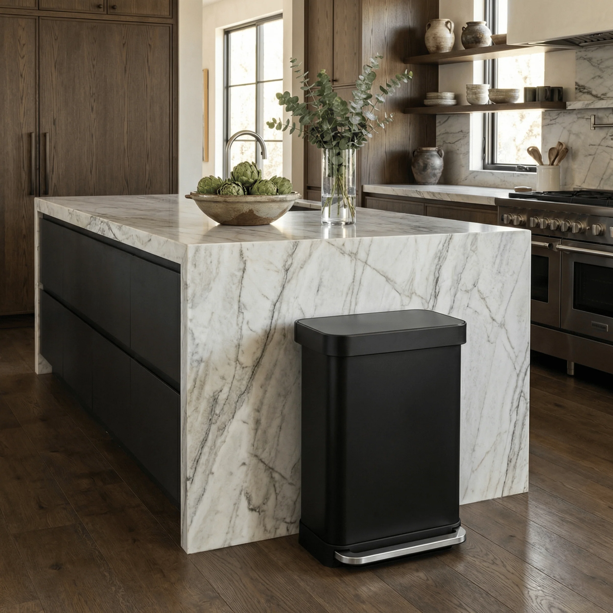 55 Litre, Rectangular Pedal Bin With Liner Pocket - Image 9