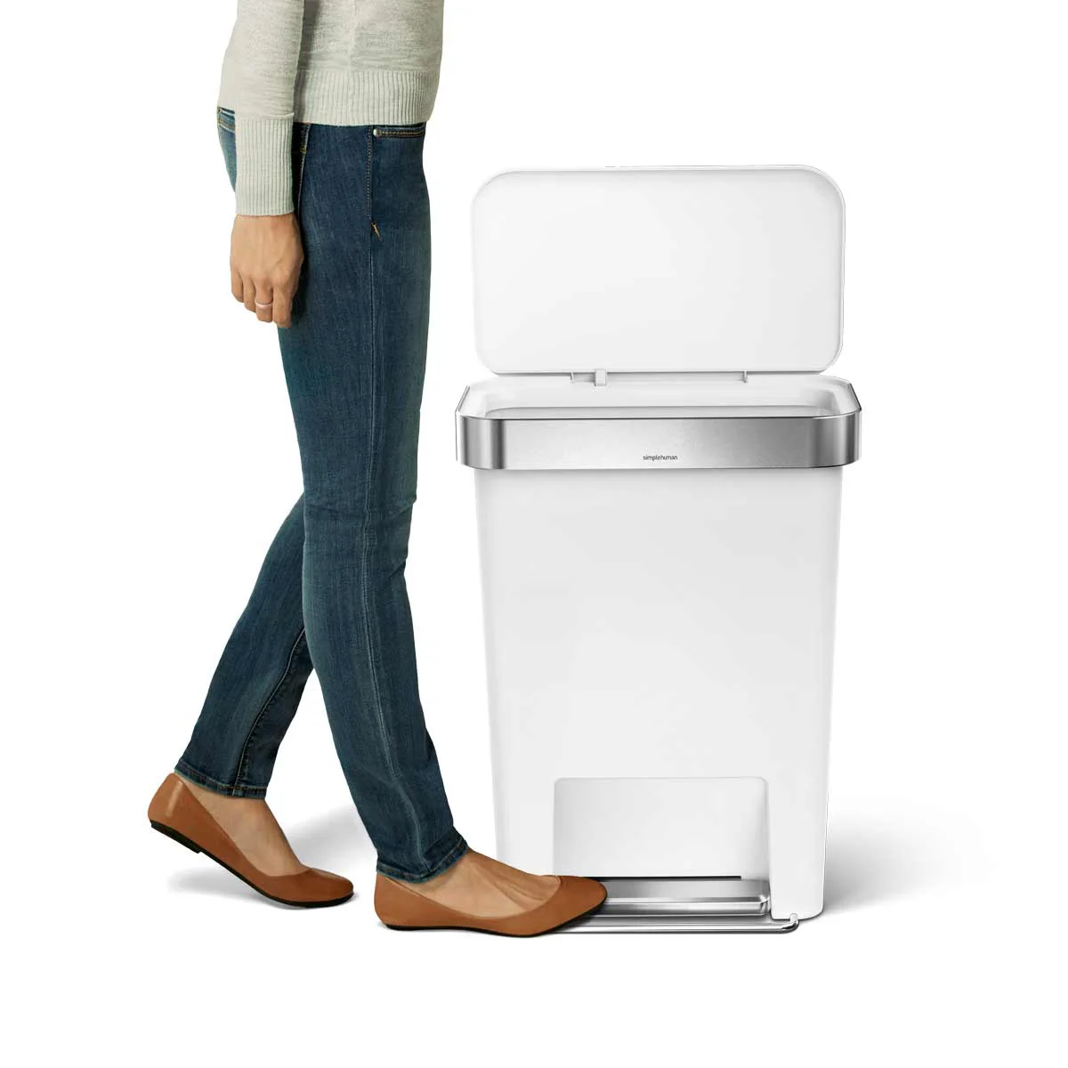 45 Litre, Rectangular Pedal Bin With Liner Pocket - Image 9