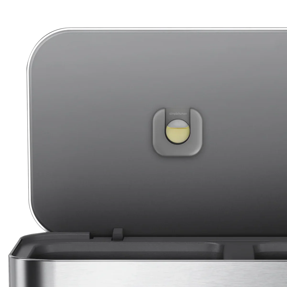 58L dual compartment rectangular sensor can with voice and motion control - Image 2