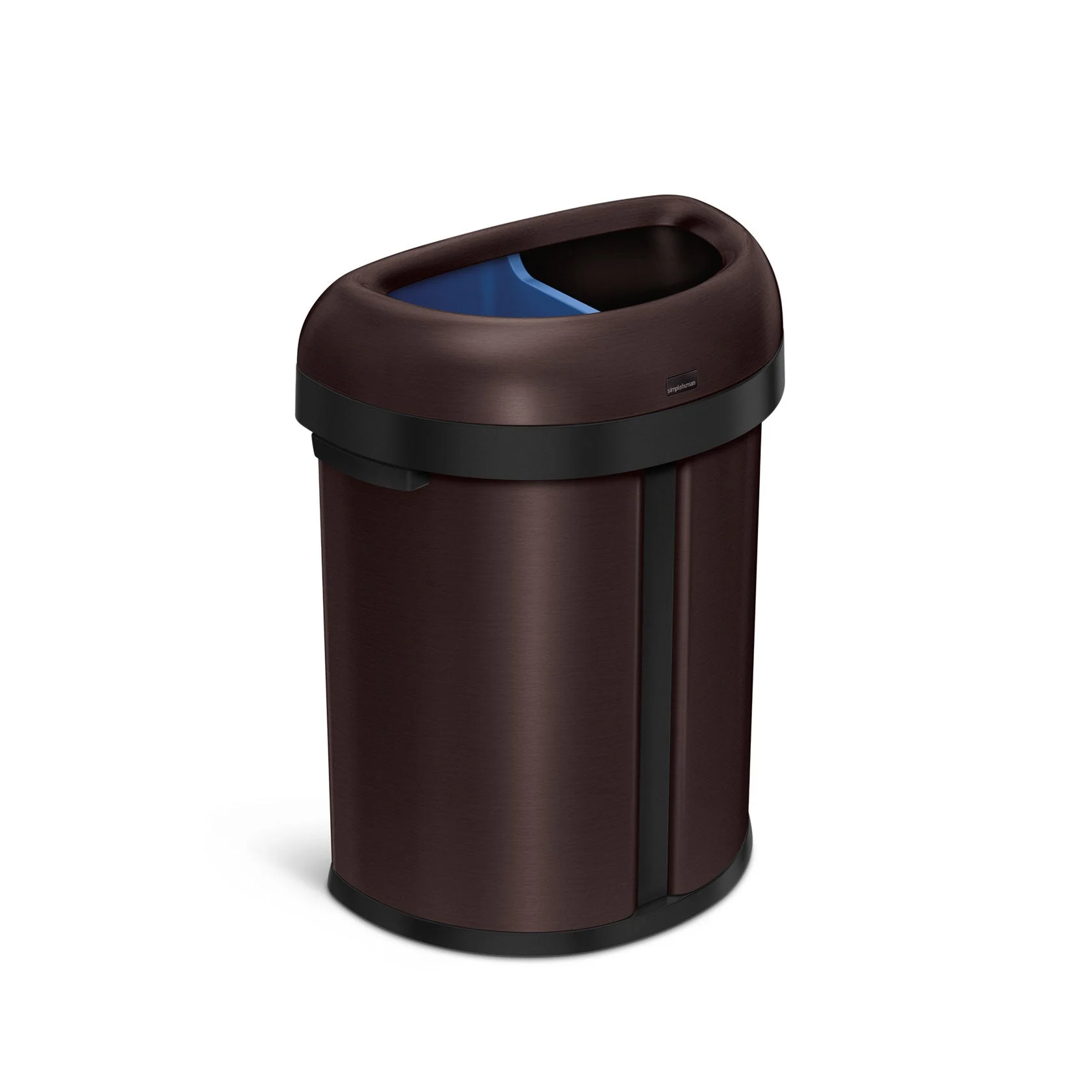 66L dual compartment semi-round open can - Image 2