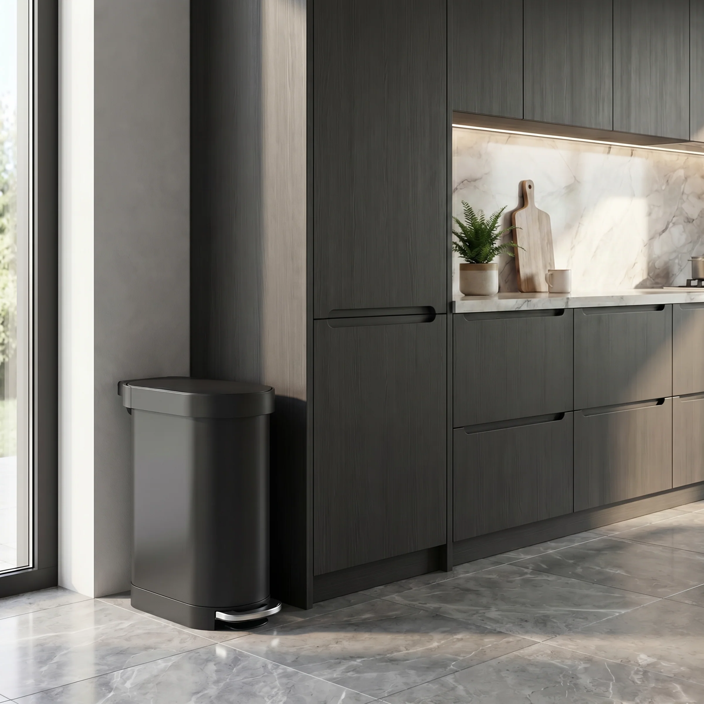 45 Litre, Slim Pedal Bin With Liner Rim - Image 7