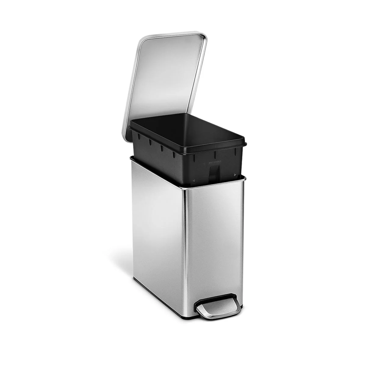 10L Profile Stainless Steel Pedal Bin - Image 3